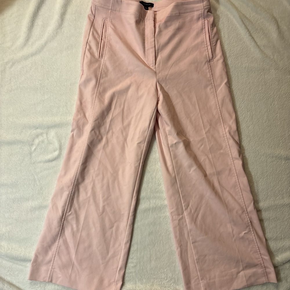 Ann Taylor Soft Pink Wide Leg Pants